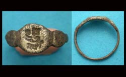 Ring, Medieval, Men\'s, Virgin & Child intaglio, ca. 15th-16th Cent